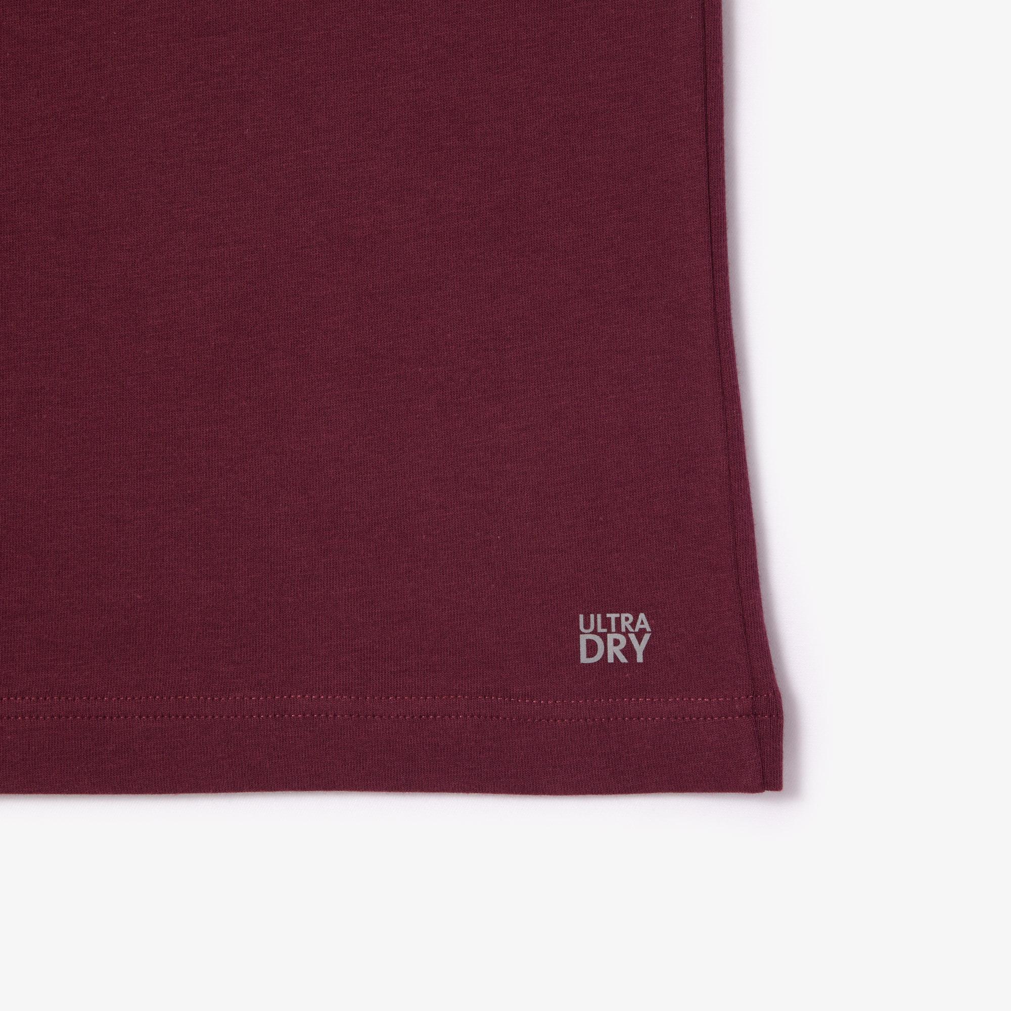 Erkek Regular Fit Bisiklet Yaka Baskılı Bordo T-Shirt