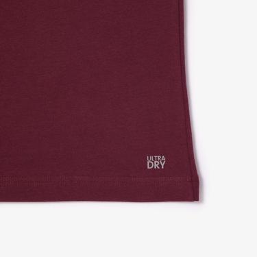  Erkek Regular Fit Bisiklet Yaka Baskılı Bordo T-Shirt