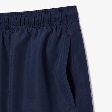  Lacoste Erkek Baskılı Lacivert Deniz Şortu