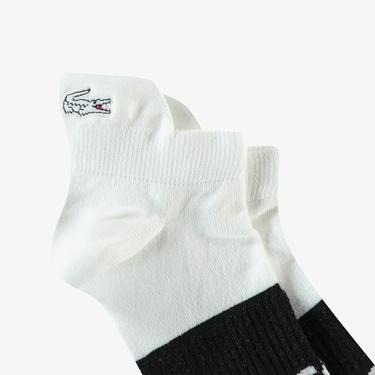  Lacoste Unisex Renk Bloklu Siyah Çorap