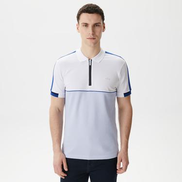  Erkek Regular Fit Renk bloklu Mavi Polo