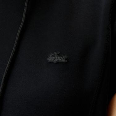  Kadın Straight Fit Kapüşonlu Siyah Elbise