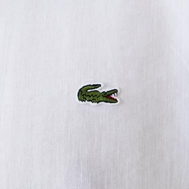  Lacoste Erkek Regular Fit Keten Beyaz Gömlek