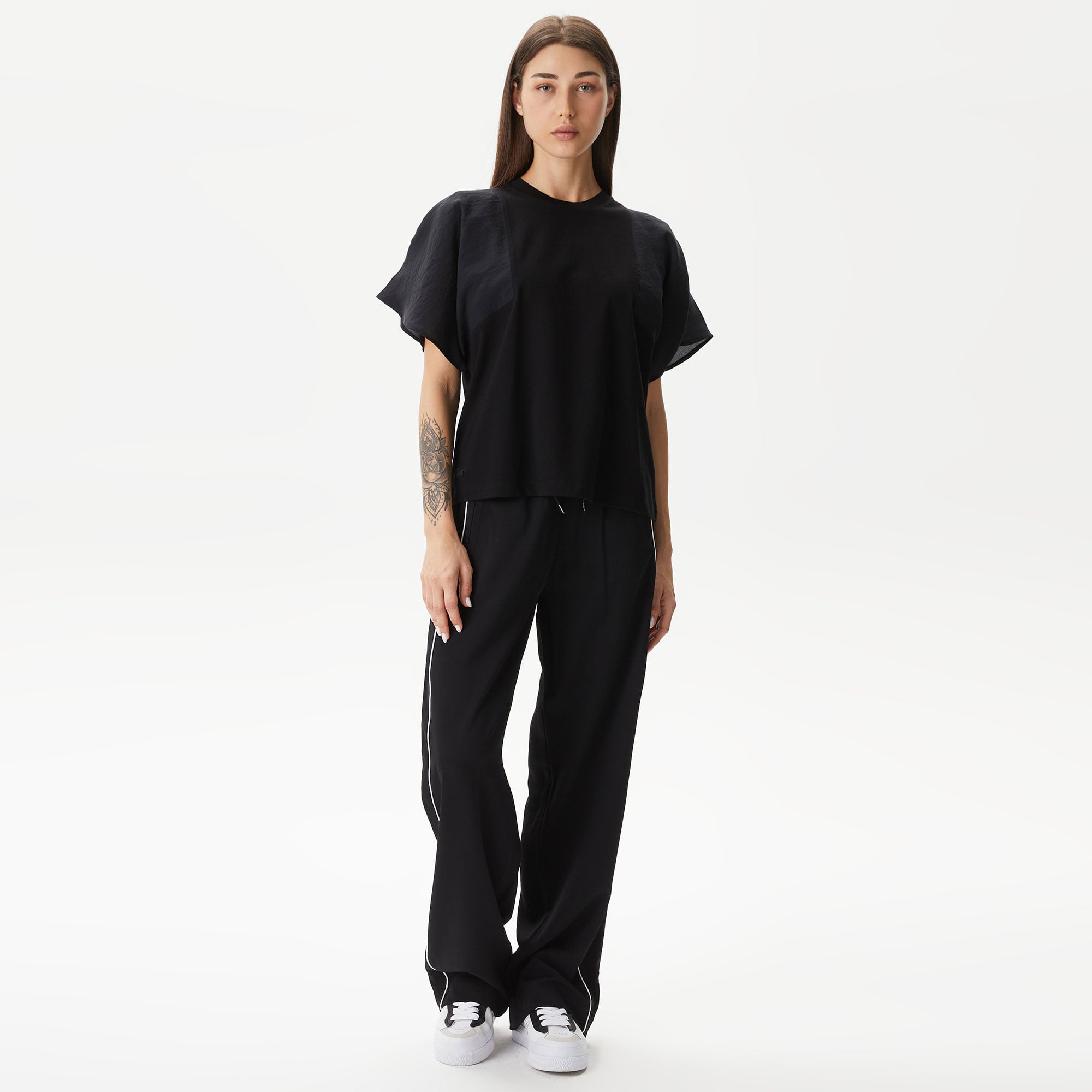  Kadın Wide Fit Siyah Pantolon