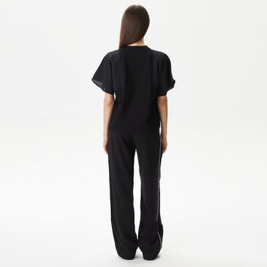  Kadın Wide Fit Siyah Pantolon