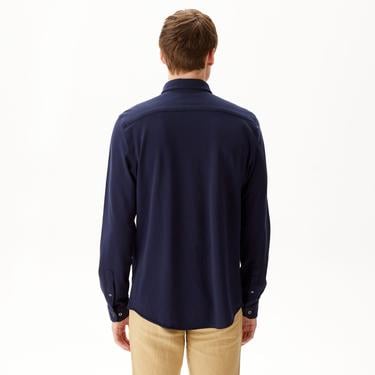 Erkek Slim Fit Lacivert Gömlek