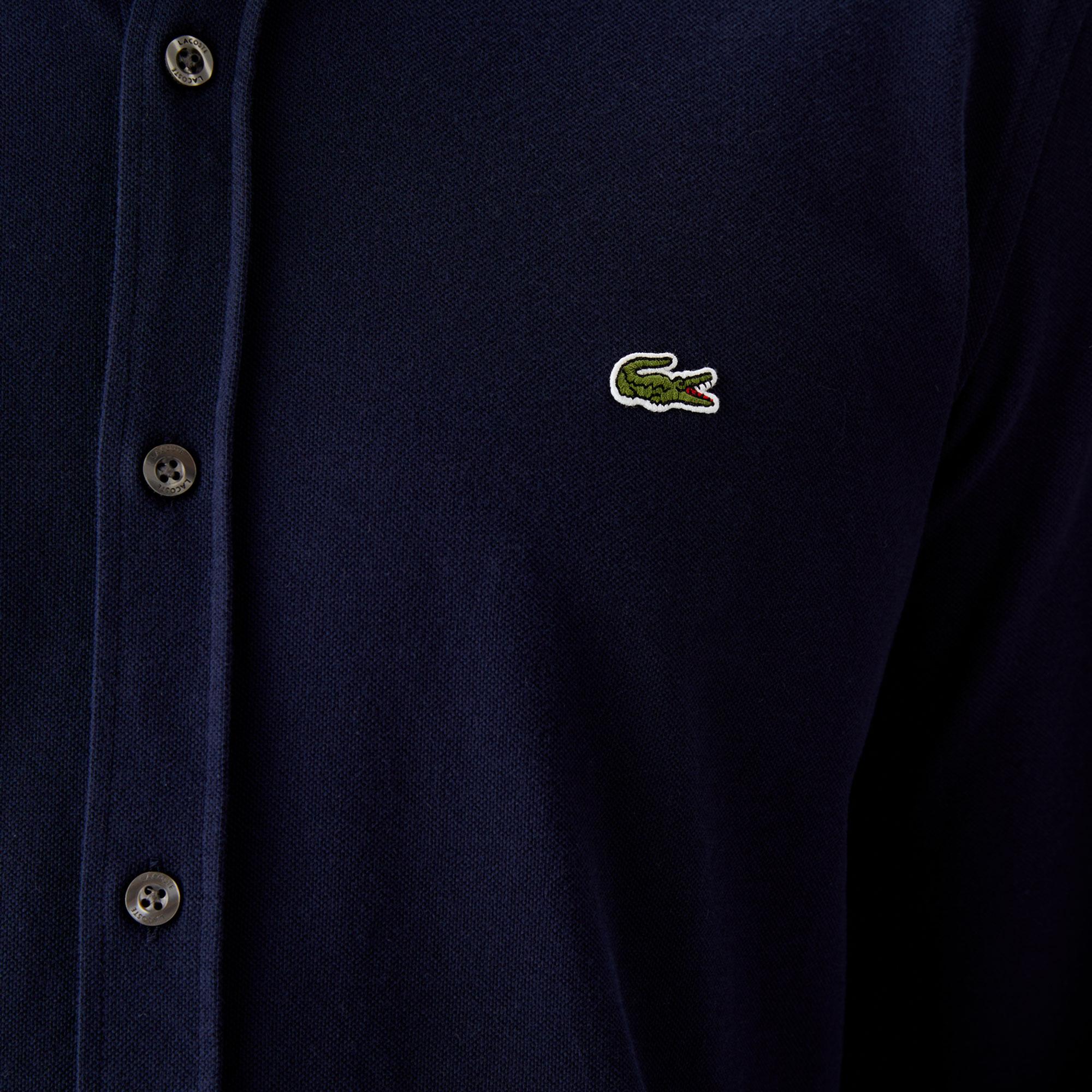 Erkek Slim Fit Lacivert Gömlek
