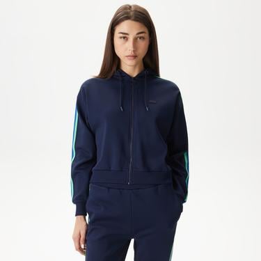  Kadın Relaxed Fit Kapüşonlu Lacivert Sweatshirt