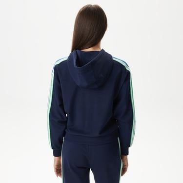  Kadın Relaxed Fit Kapüşonlu Lacivert Sweatshirt