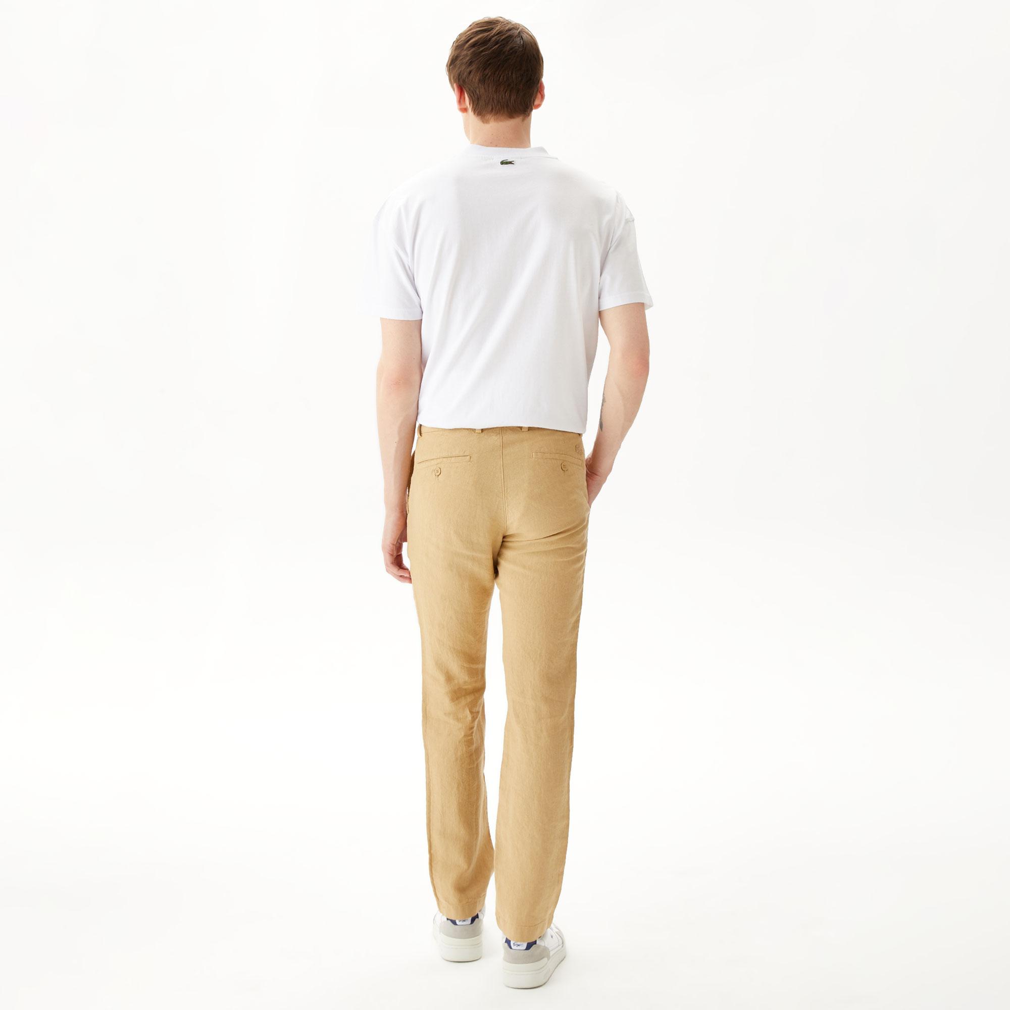 Erkek Slim Fit Chino Bej Pantolon