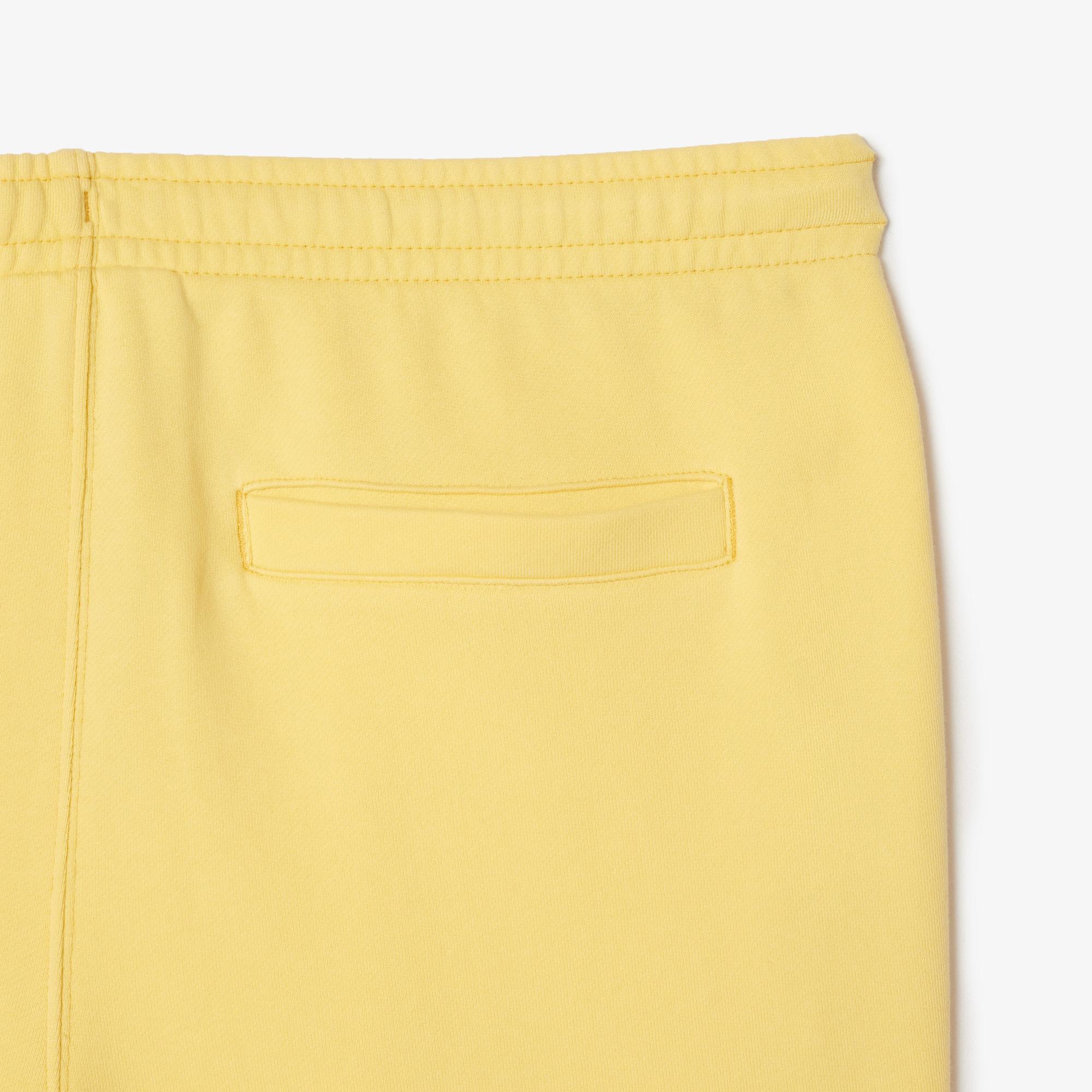 Erkek Regular Fit Baskılı Sarı Şort