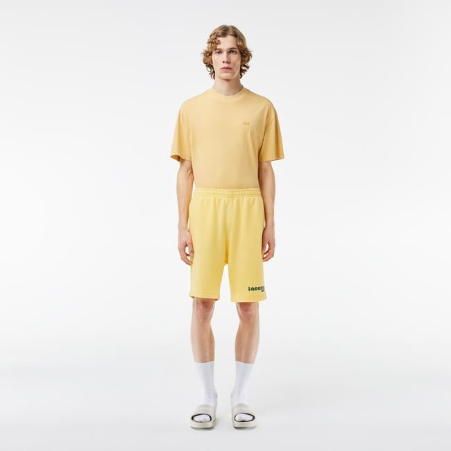  Erkek Regular Fit Baskılı Sarı Şort