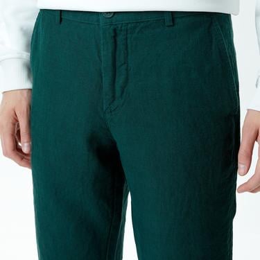  Erkek Slim Fit Chino Yeşil Pantolon