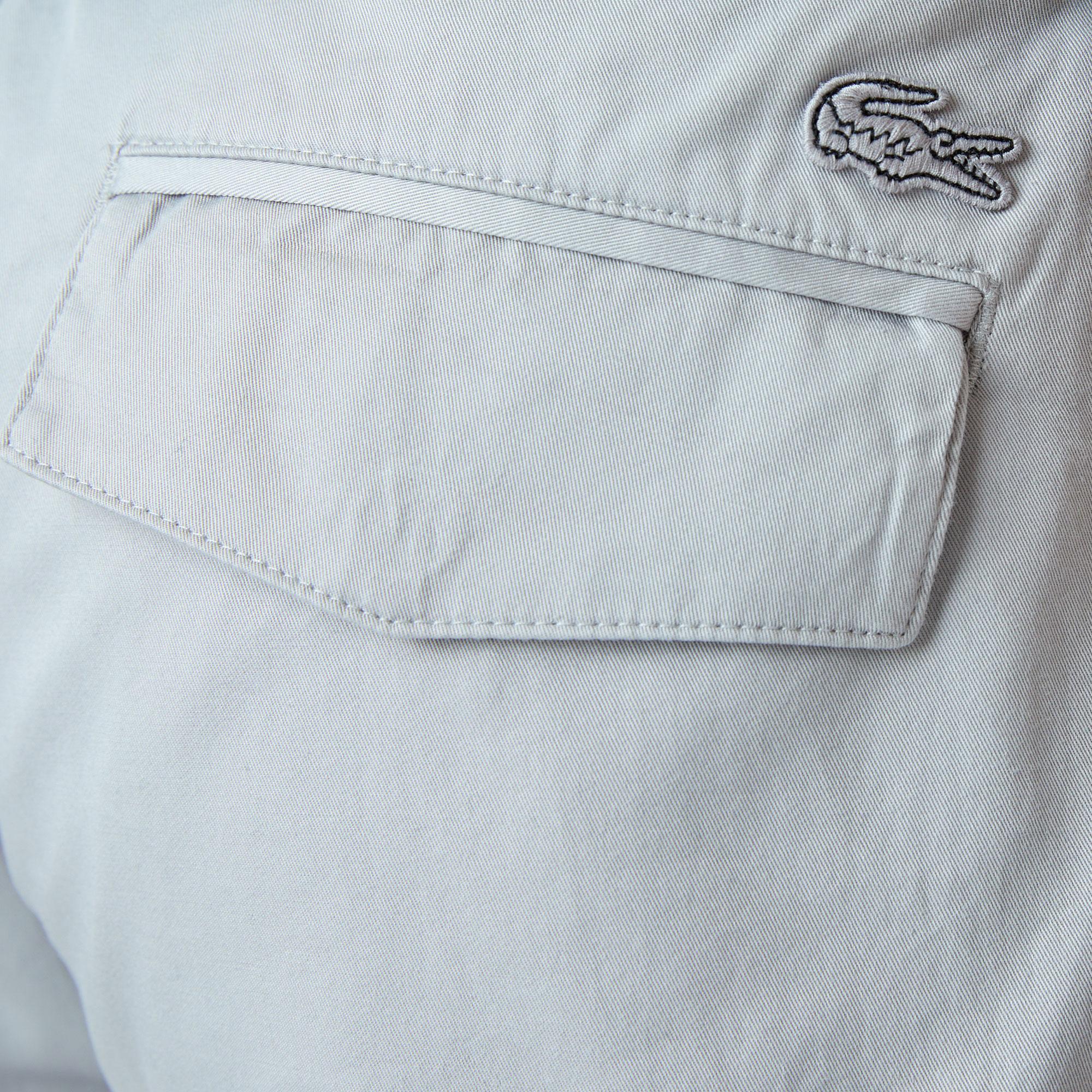 Erkek Tapered Fit Chino Gri Pantolon