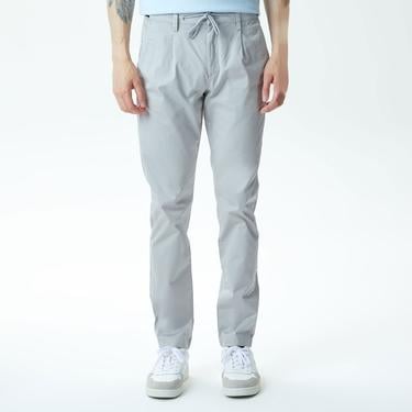  Erkek Tapered Fit Chino Gri Pantolon
