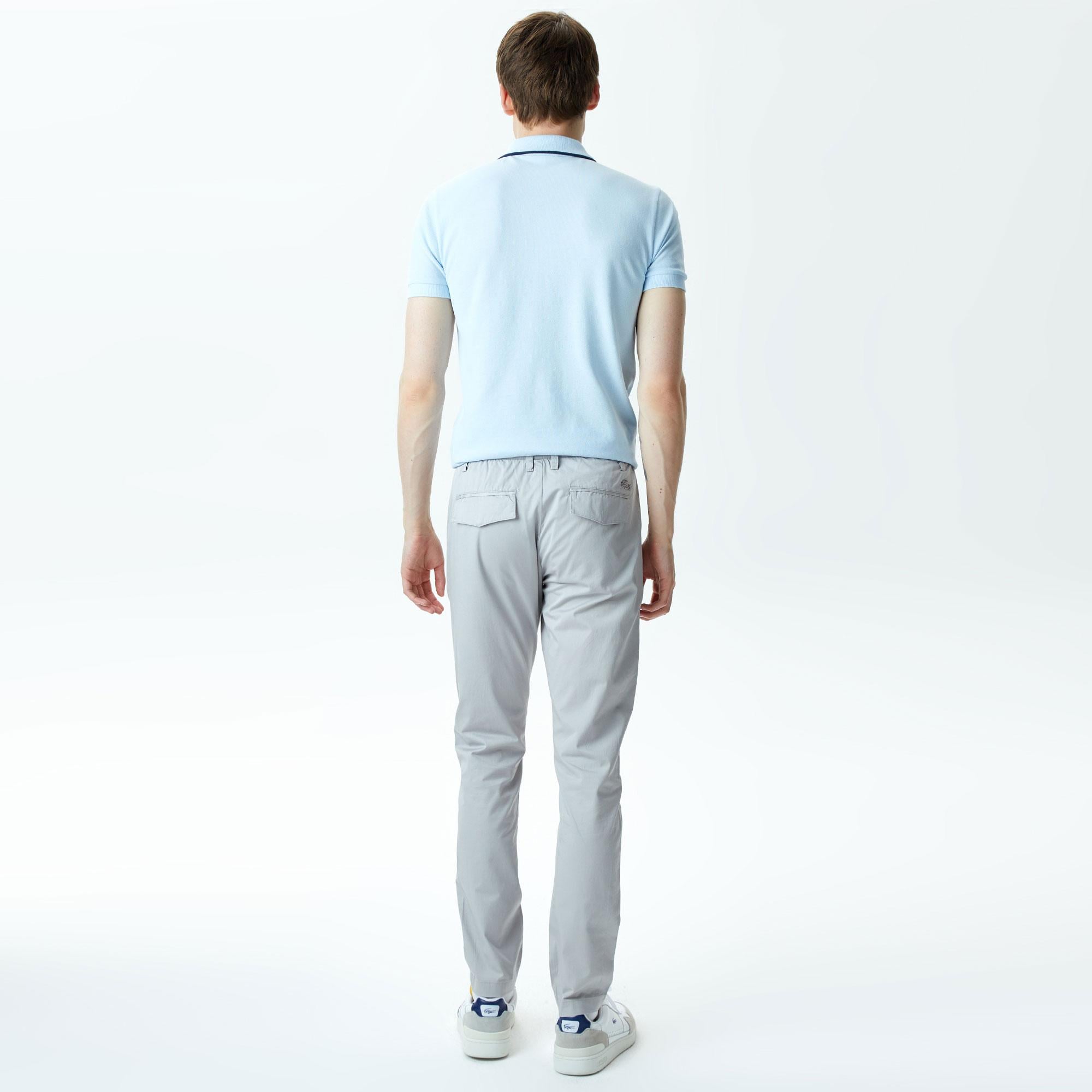 Erkek Tapered Fit Chino Gri Pantolon
