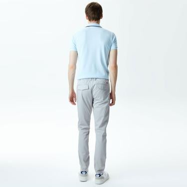  Erkek Tapered Fit Chino Gri Pantolon