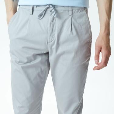  Erkek Tapered Fit Chino Gri Pantolon