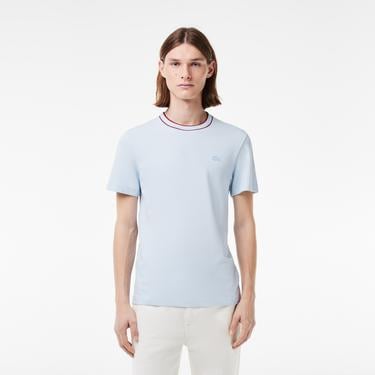  Erkek Regular Fit Bisiklet Yaka Açık Mavi T-Shirt