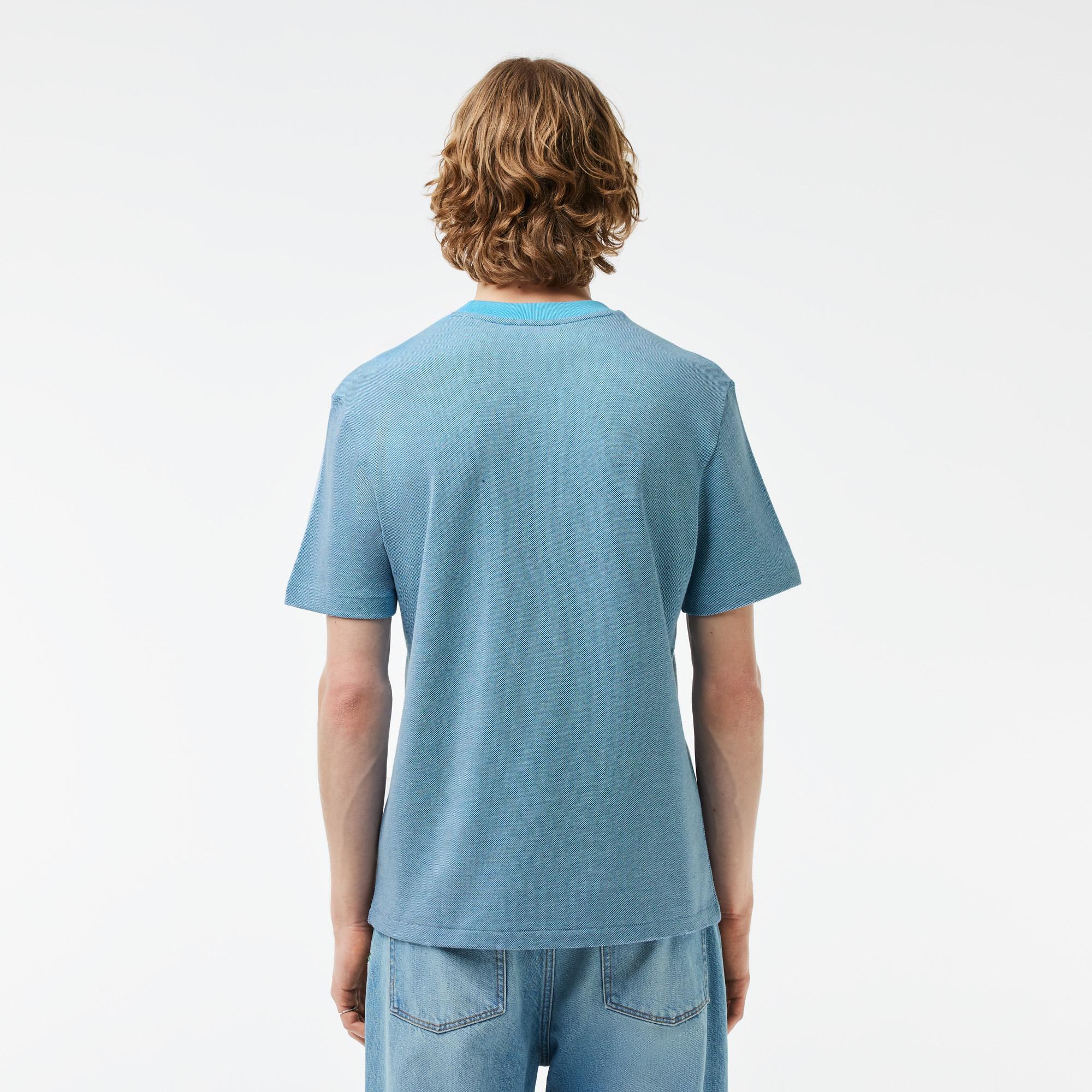 Erkek Regular Fit Bisiklet Yaka Mavi T-Shirt