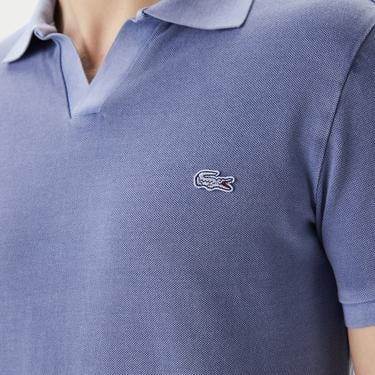  Erkek Regular Fit V yaka Mavi Polo