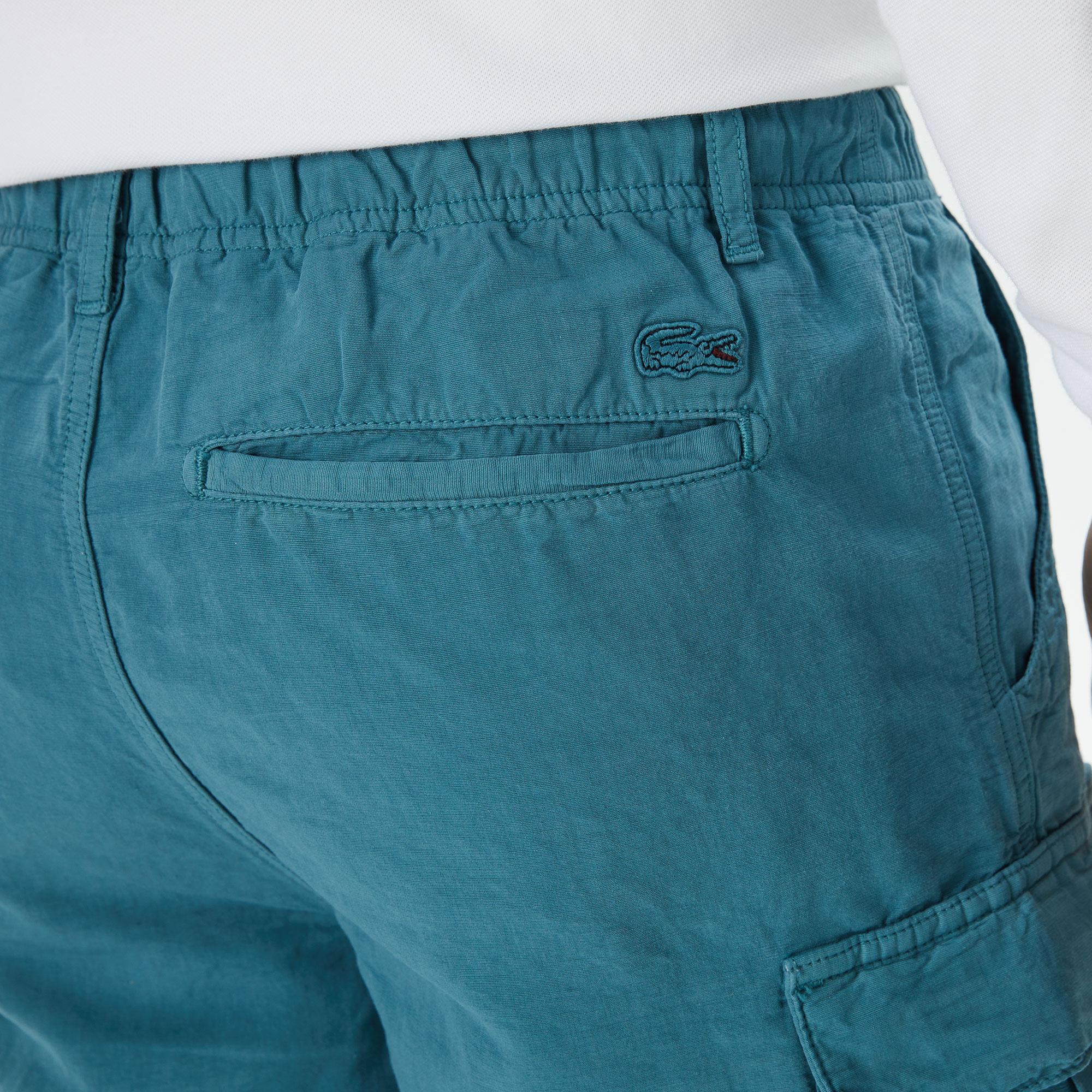 Erkek Relaxed Fit Mavi Bermuda