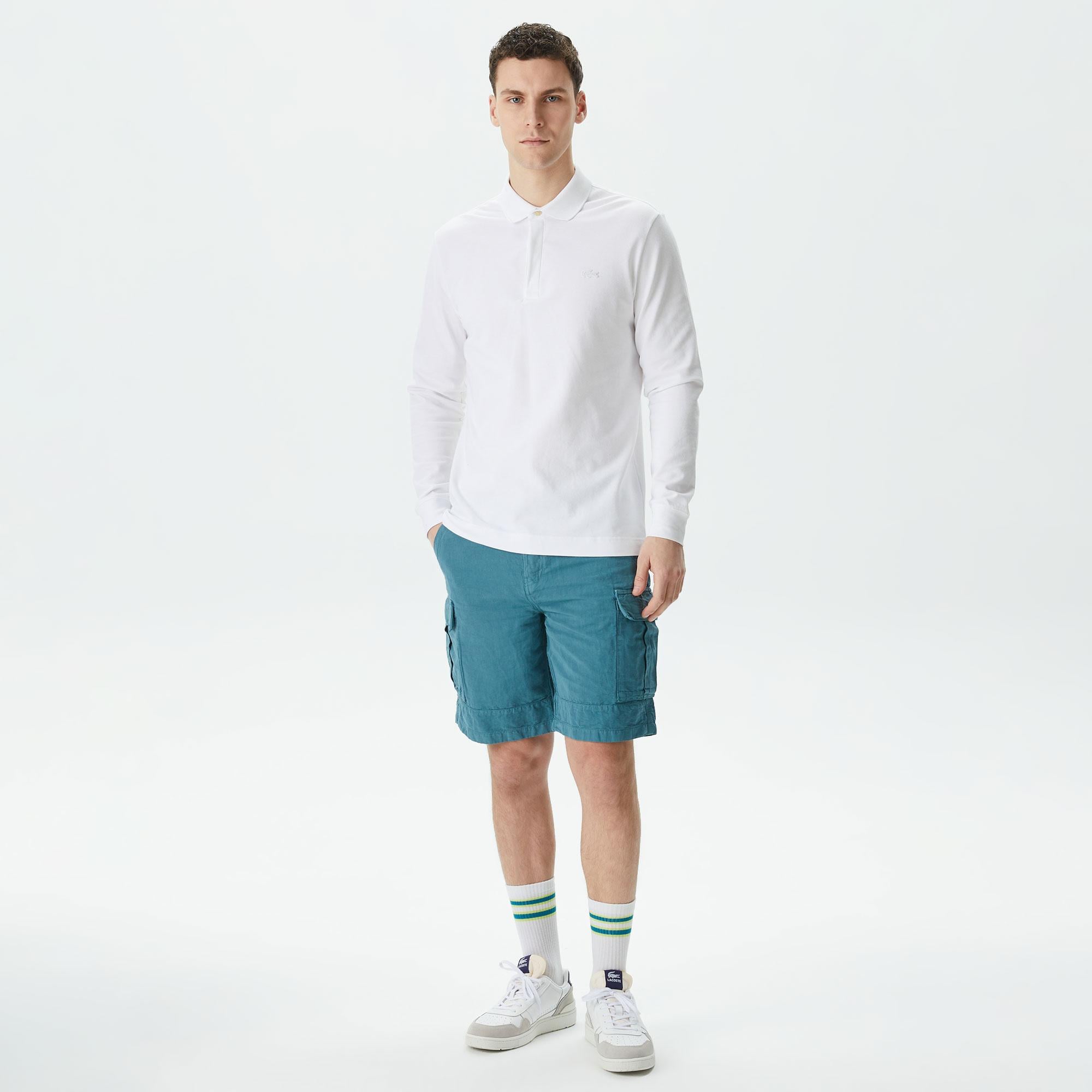 Erkek Relaxed Fit Mavi Bermuda