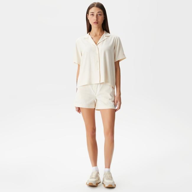  Kadın Regular Fit Beyaz Şort