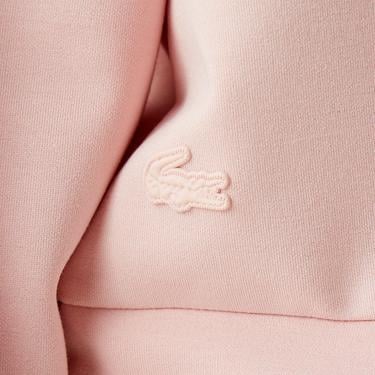  Kadın Relaxed Fit Kapüşonlu Baskılı Pembe Sweatshirt