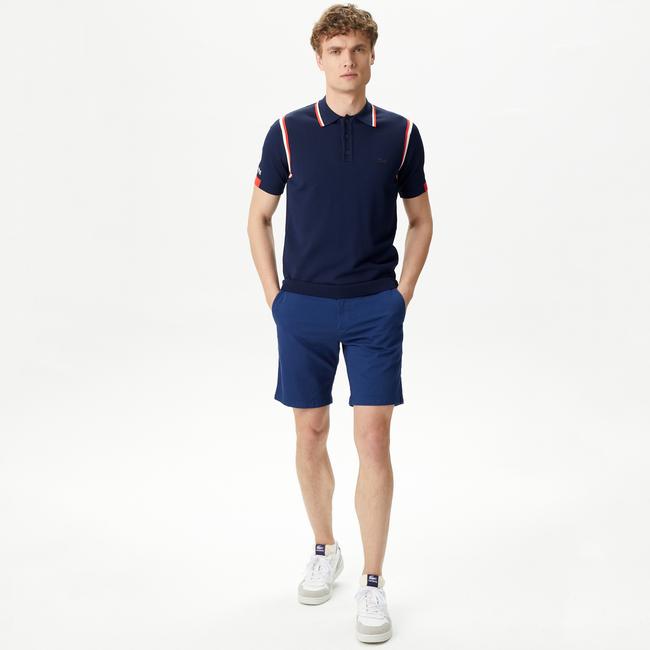  Erkek Slim Fit Lacivert Bermuda