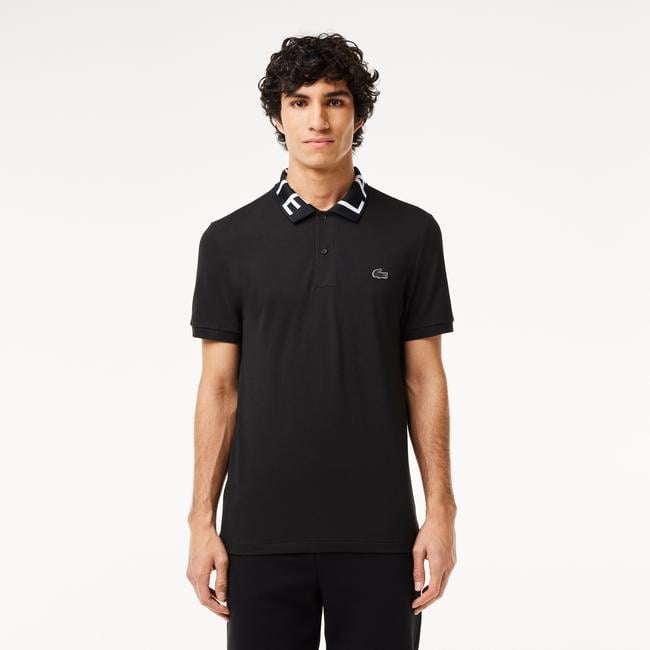  Active Erkek Slim Fit Baskılı Siyah Polo