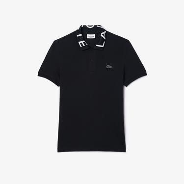  Active Erkek Slim Fit Baskılı Siyah Polo