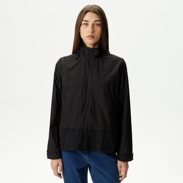  Kadın Kapüşonlu Siyah Mont