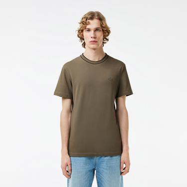  Lacoste Erkek Regular Fit Bisiklet Yaka Haki T-Shirt