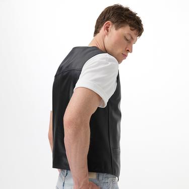  Aditsan Siyah Erkek Deri Yelek