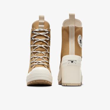  Converse Topuklu Chuck 70 De Luxe Heel Grid Kadın Bej Sneaker