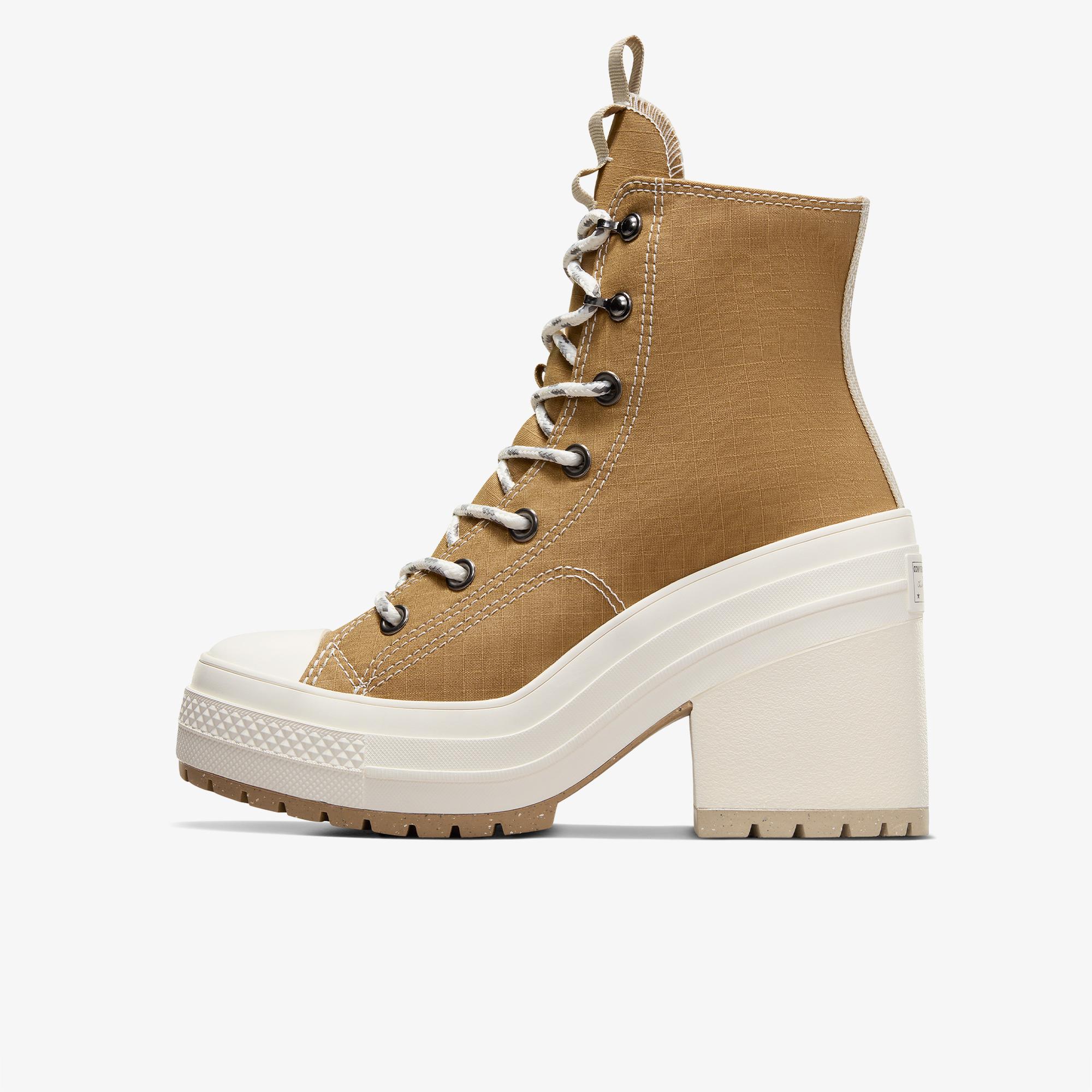 Converse Topuklu Chuck 70 De Luxe Heel Grid Kadın Bej Sneaker