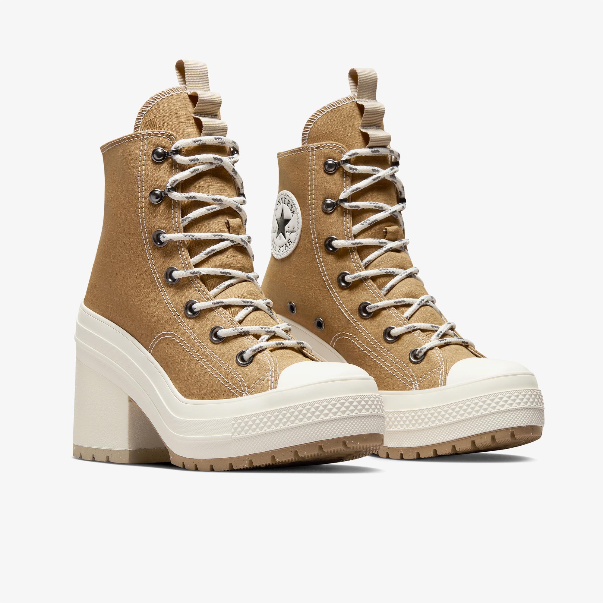 Converse Topuklu Chuck 70 De Luxe Heel Grid Kadın Bej Sneaker