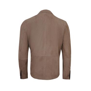  Saverio Kahve Erkek Süet Deri Gömlek
