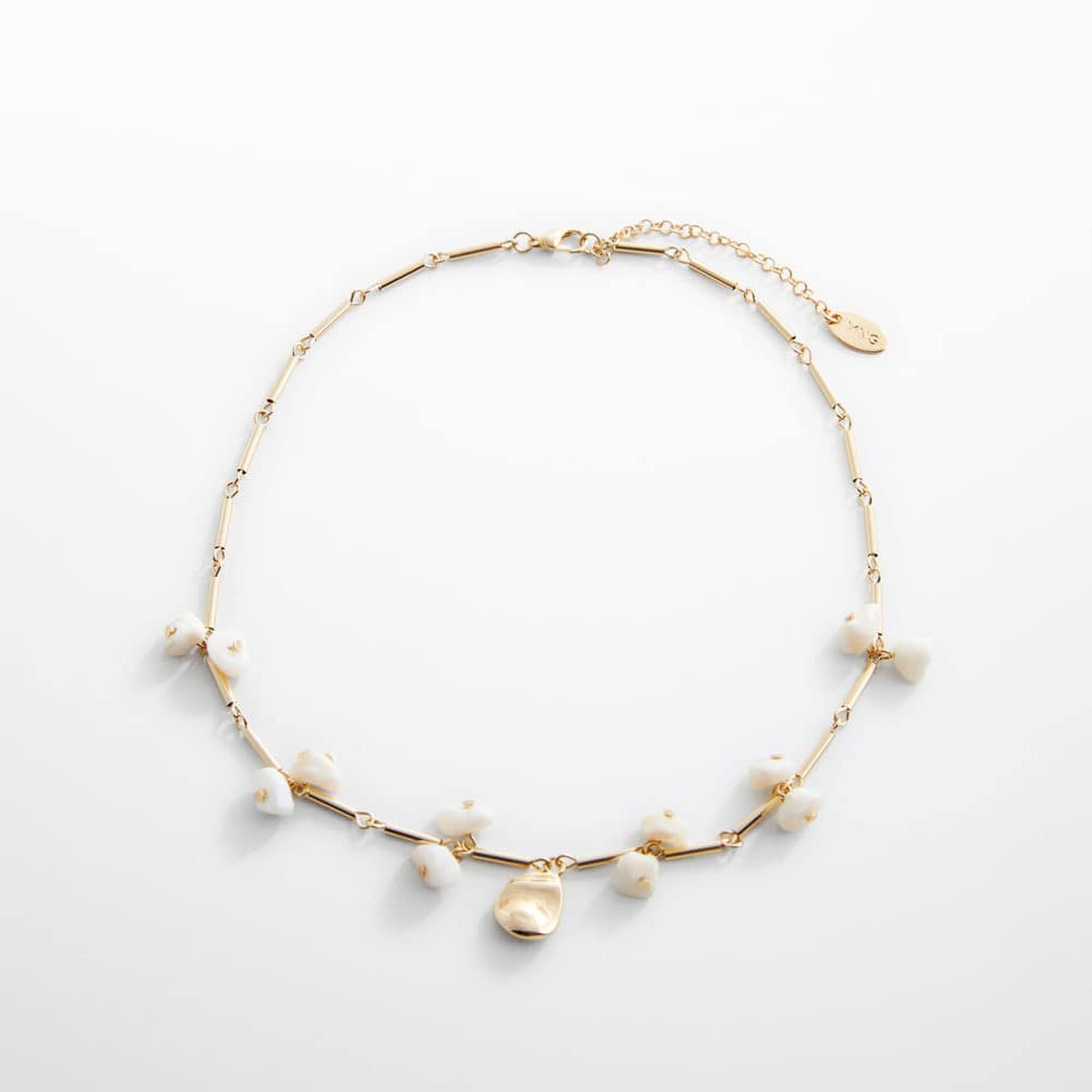 Mango Kadın Kabuk Zincir Kolye Altın Sarısı