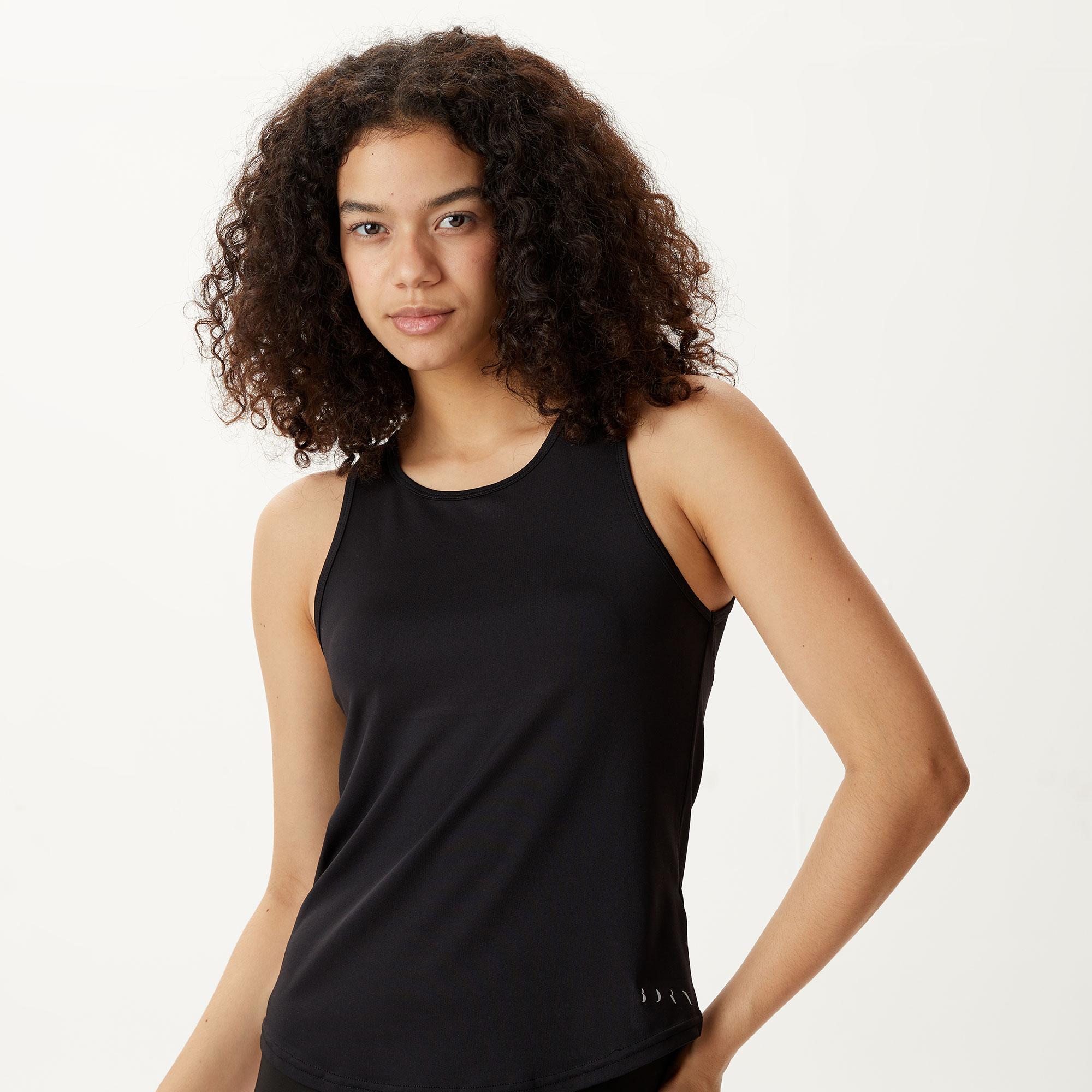 Born Daila Kadın Siyah Kolsuz T-Shirt