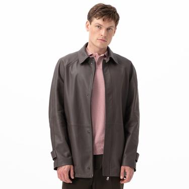  Bastion Kahve Erkek Deri Palto