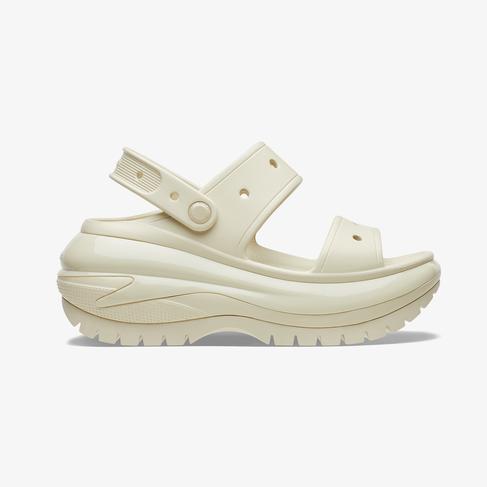  Crocs Classic Mega Crush Kadın Krem Sandalet