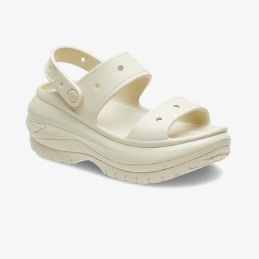  Crocs Classic Mega Crush Kadın Krem Sandalet