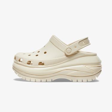  Crocs Classic Mega Crush Kadın Krem Terlik