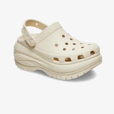  Crocs Classic Mega Crush Kadın Krem Terlik