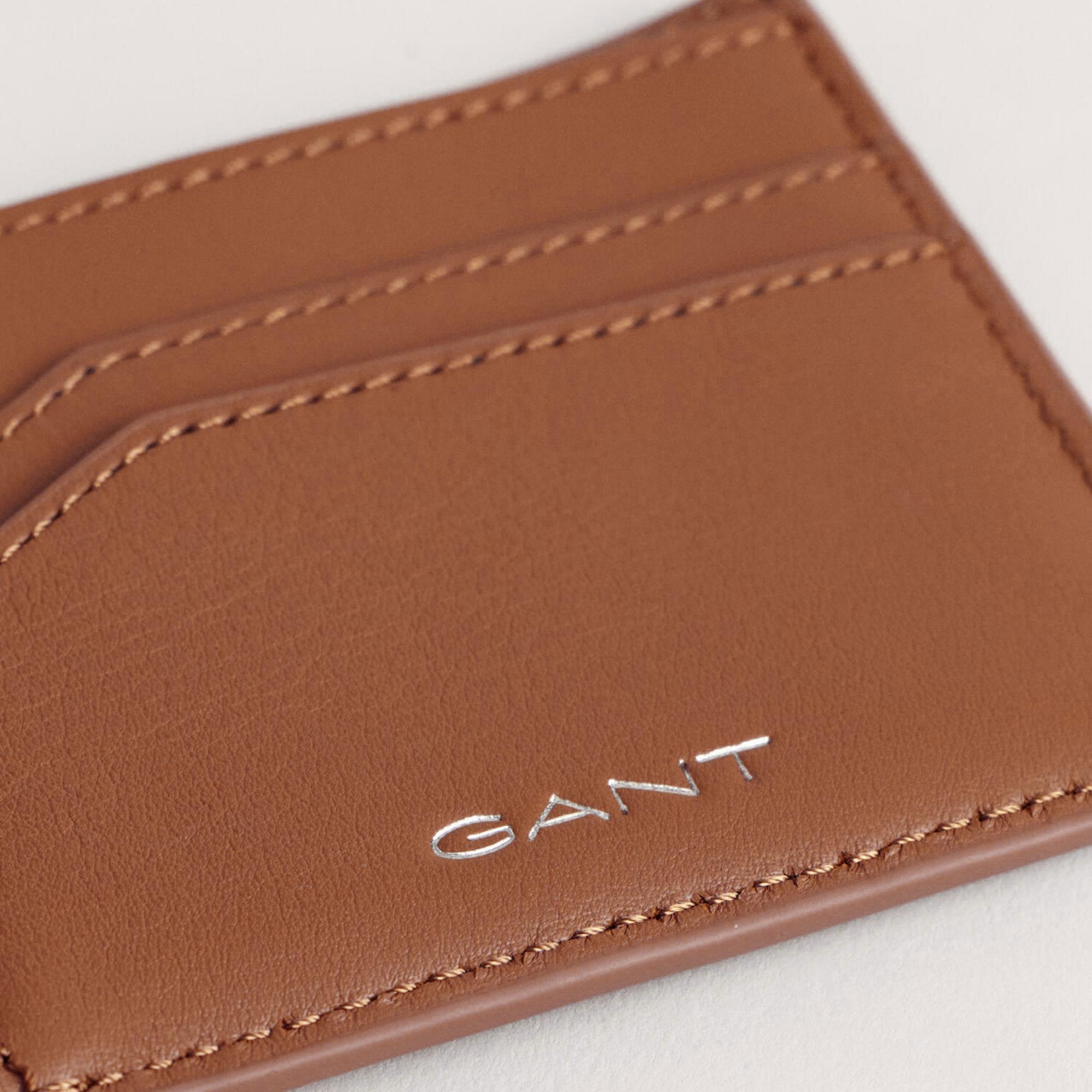 GANT Erkek Kahverengi Deri Logolu Cüzdan