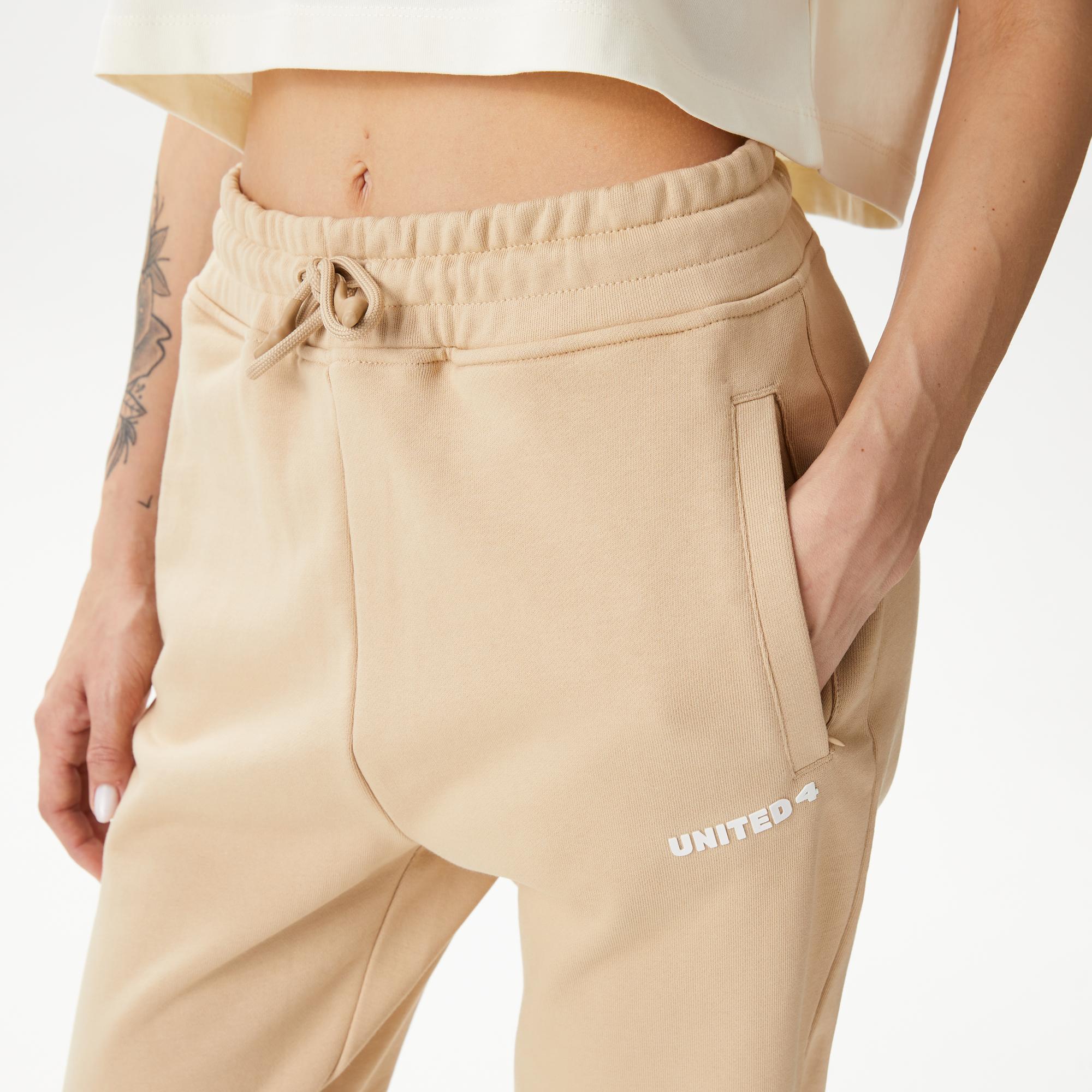 UNITED4 Classic Kadın Krem Eşofman Altı