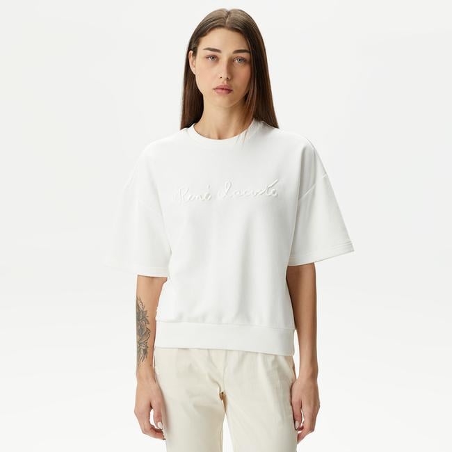  Lacoste Kadın Beyaz Sweatshirt