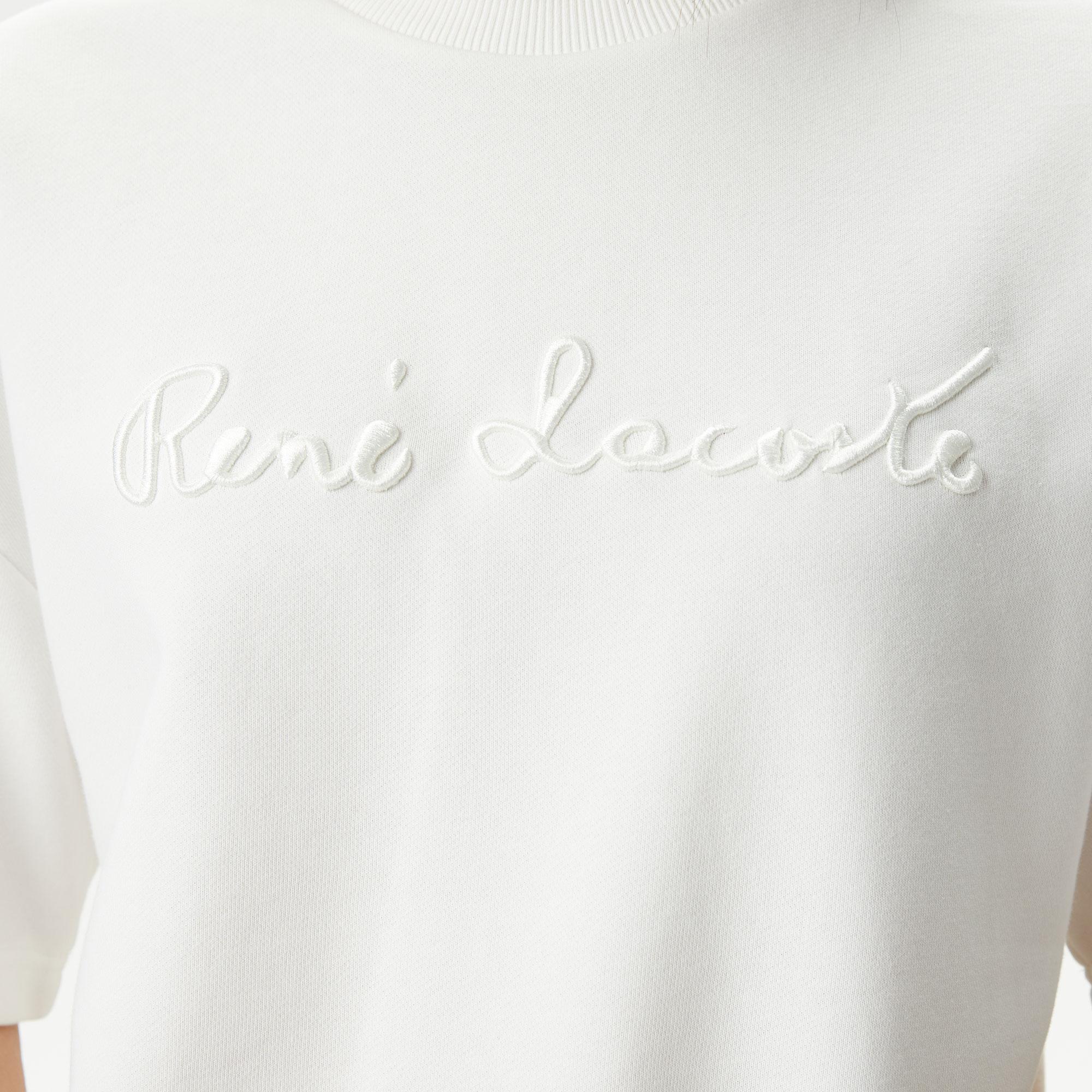 Lacoste Loose Fit Kadın Beyaz T-Shirt